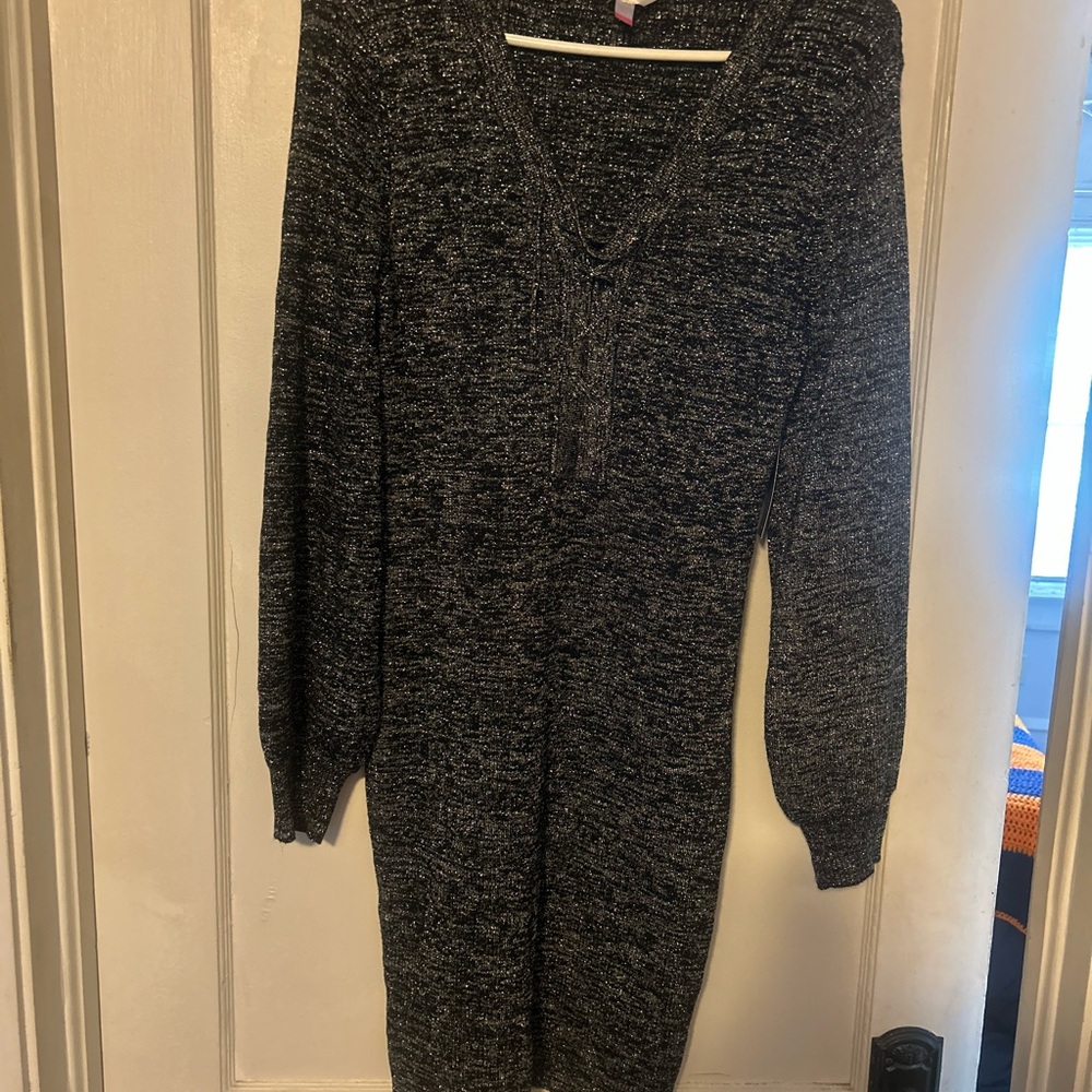 No Boundaries Charcoal Long Sleeve Dress Juniors Dress size 15/17